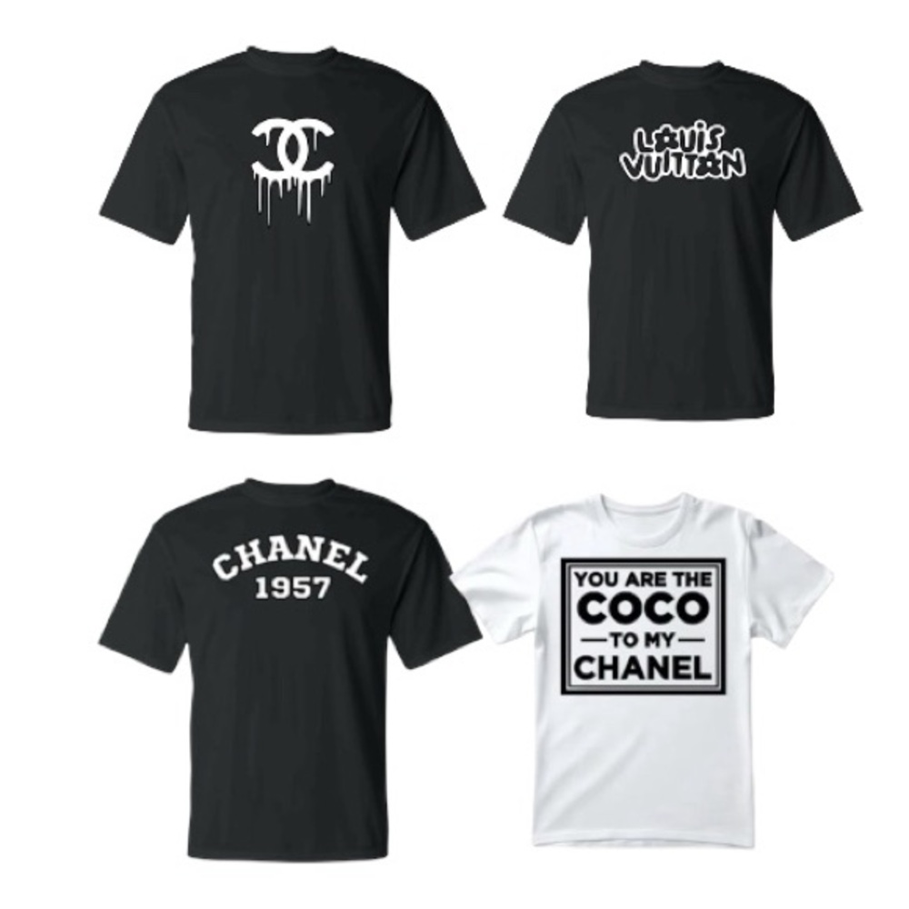 4 Gildan t shirt with a luxury inspired design. Louis Tee - Parody